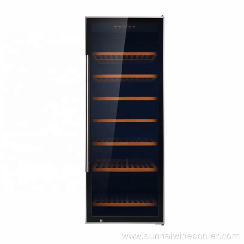 Black panel compressor big wine fridge